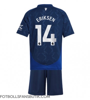 Manchester United Christian Eriksen #14 Replika Bortatröja Barn 2024-25 Kortärmad (+ Korta byxor)